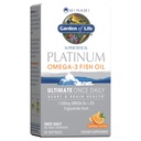 גן החיים Minami Super Critical Platinum אומגה 3 שמן דגים - כתום, 30 Softgels, Ultimate Once Daily Fish שמן אומגה 3 לבריאות הלב והמוח, 1100mg אומגה 3 + 1,000 IU ויטמין D3