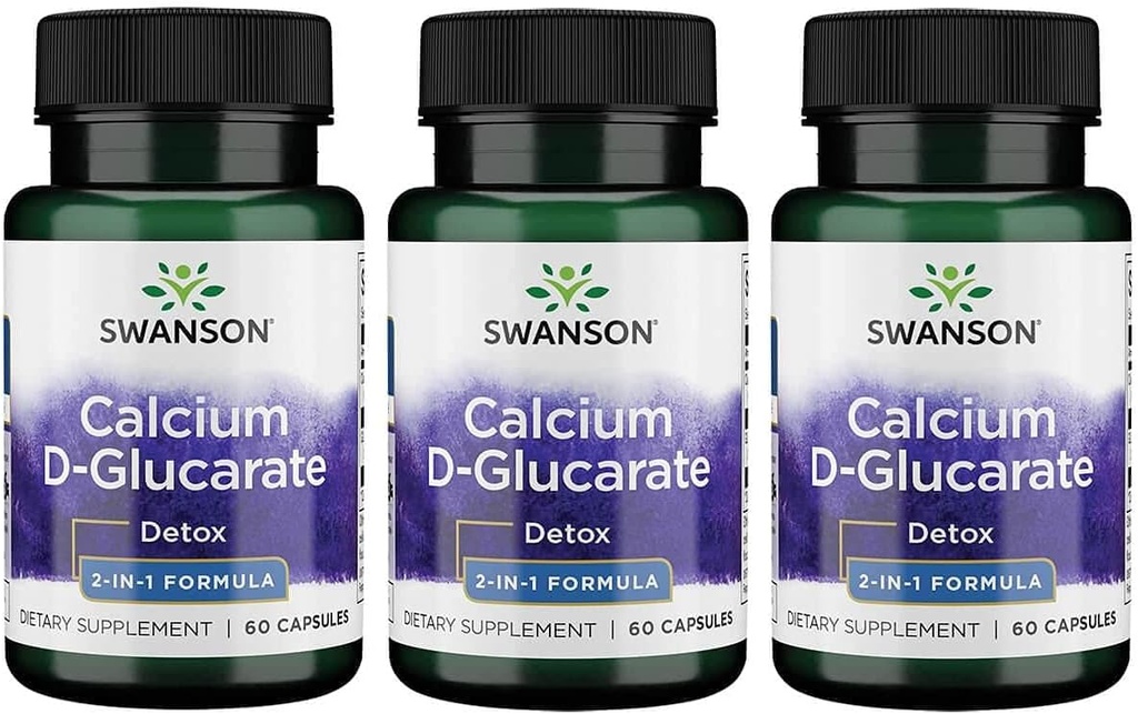 Swanson Calcium D-Glucarate 250 מיליגרם 60 קפסולות (3 Pack)