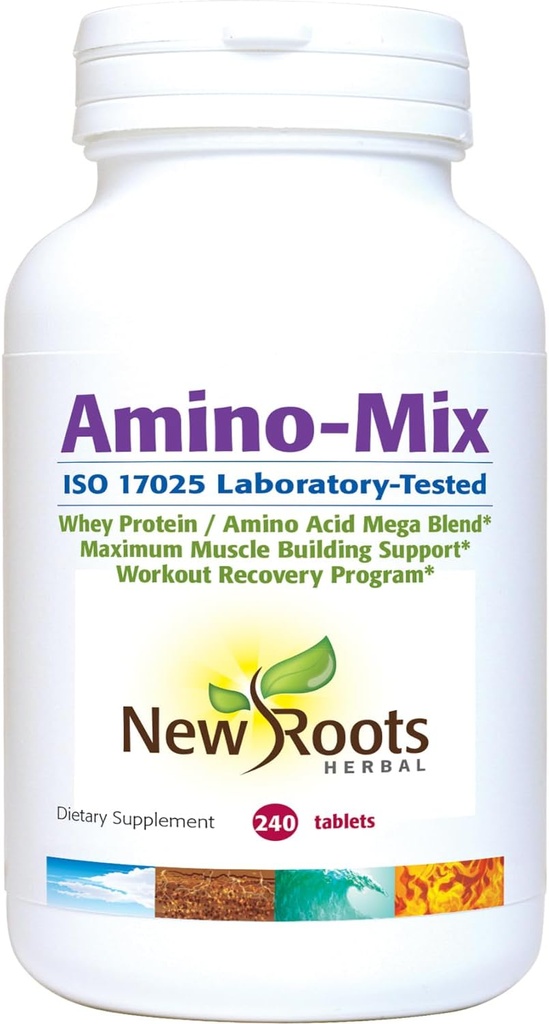 חדש ROOTS HerBAL Amino-Mix תוסף; צ'סטין Amino Acids (BCAAs) - 240 קפסולות