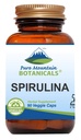 Pure Mountain Botanicals Spirulina קפסולות - 90 כשרות טבעוניות Caps - עכשיו עם 450 מ"ג אורגני אבקת Spirulina - תוספי Superfood של הטבע