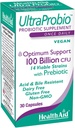 HealthAid UltraProbio, 100 מיליארד 30ct לאחר קפסולות יומיות, תמיכה אופטימוס, 100 מיליארד עם Prebiotic, Acid & Bile Resistant, non-GMO