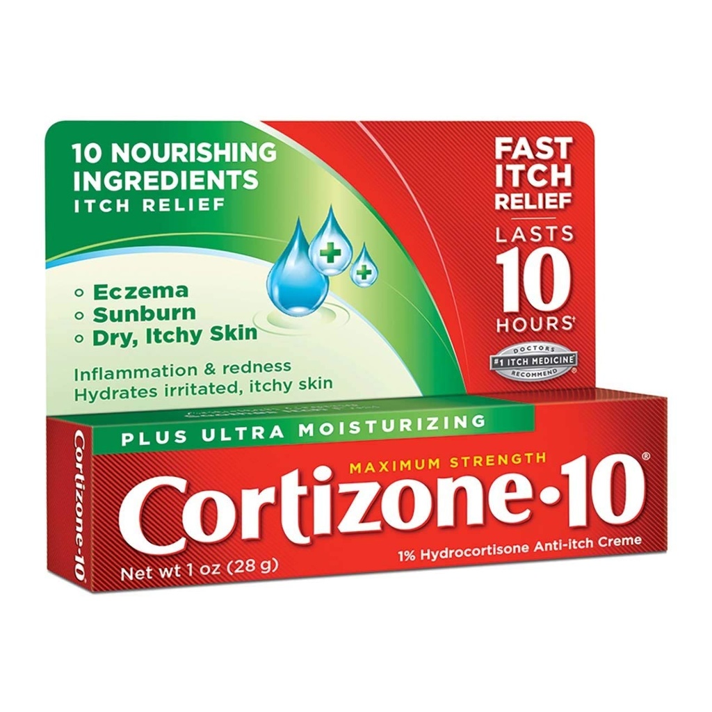 Cortizone-10 Anti-Itch Creme Plus Healing Moisturizers, כוח מקסימלי, 1 oz.