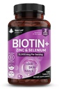ויטמין צמיחת שיער ביוטין 12000mcg עוצמה גבוהה עם שמן קוקוס - מקדם שיער בריא וציפורים - ויטמינים ביוטין לנשים & גברים טבעוני, Gluten Free Supplements - Made in the UK על ידי New Leaf חדש