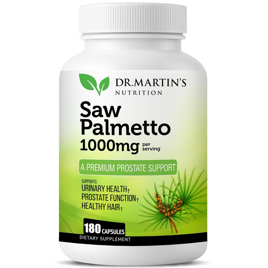 USA Grown Saw Palmetto | 180 קפסולות Prostate Health Supplement