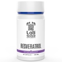 Trans-Resveratrol - 60 500 מ"ג קפסולות - המפלגה השלישית COA סיפקה עם כל לוט # - Pure Resveratrol - No Fillers