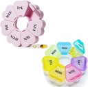 MOLN HYMYYMY® Pill Box 7 Day, Heart Shaped Pill Case Productionser 1 Time a Day, Purple Pink Pill Container Once Daily, Large Medicine Dispenser forוויטמין/Fish Oil/Medication/Supplements