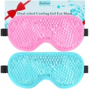 BeeVines Gel Eye Mask, 2 Pack Cooling Ice Masks for Puffy Eyes for Men & Women, Cold & Warm Compress for Post Surgery, Puffiness, אלרגיות, Sinuses & Migraines Treatment