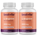 BestVITE L-Arginine 1000 מ"ג לכל Tablet (480 טבליות) (240 x 2) - תואר פרמצבטי - מכיל 20% יותר Arginine בהשוואה Arginine HCl - Nitric Oxide Precursor*