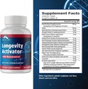 Zenith Labs Longevity Activator Anti-Aging תוספת תזונה, נוגדנים טבעיים עם Resveratrol - תמיכה בתפקוד Immune וזיכרון בריא, 3 Pack