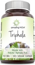 מדהים הודו Triphala (Natural Triphala פירות) תוסף | 750 מ"ג לכל המשרתים | 120 קפסולות Veggie | Non-GMO | Gluten-Free