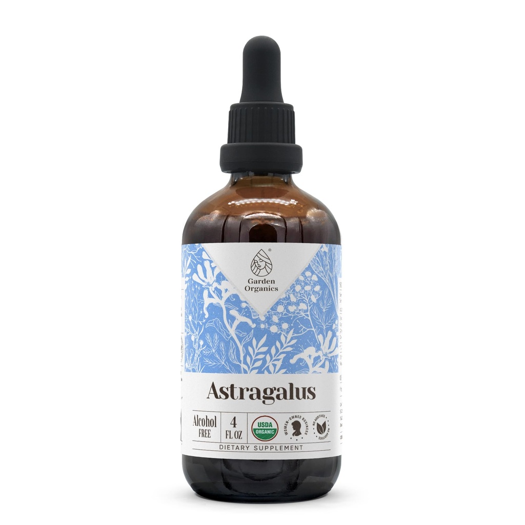 Astragalus USDA אורגני אלכוהול חינם לחלץ; תוספת תזונתית, High-Potency Tincture | Natural Certified אורגני Astragalus (Astragalus membranaceus) Dried Root (4 oz)