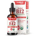 LIQUIDHEALTH USDA Organic Methyl Vitamin B12 Methylcobalamin Liquid Drops with Tart Cherry Juice - Boost Energy, Immune Support, Improve Memory & Concentration - USA Made, Vegan, Non-GMO (2 oz)