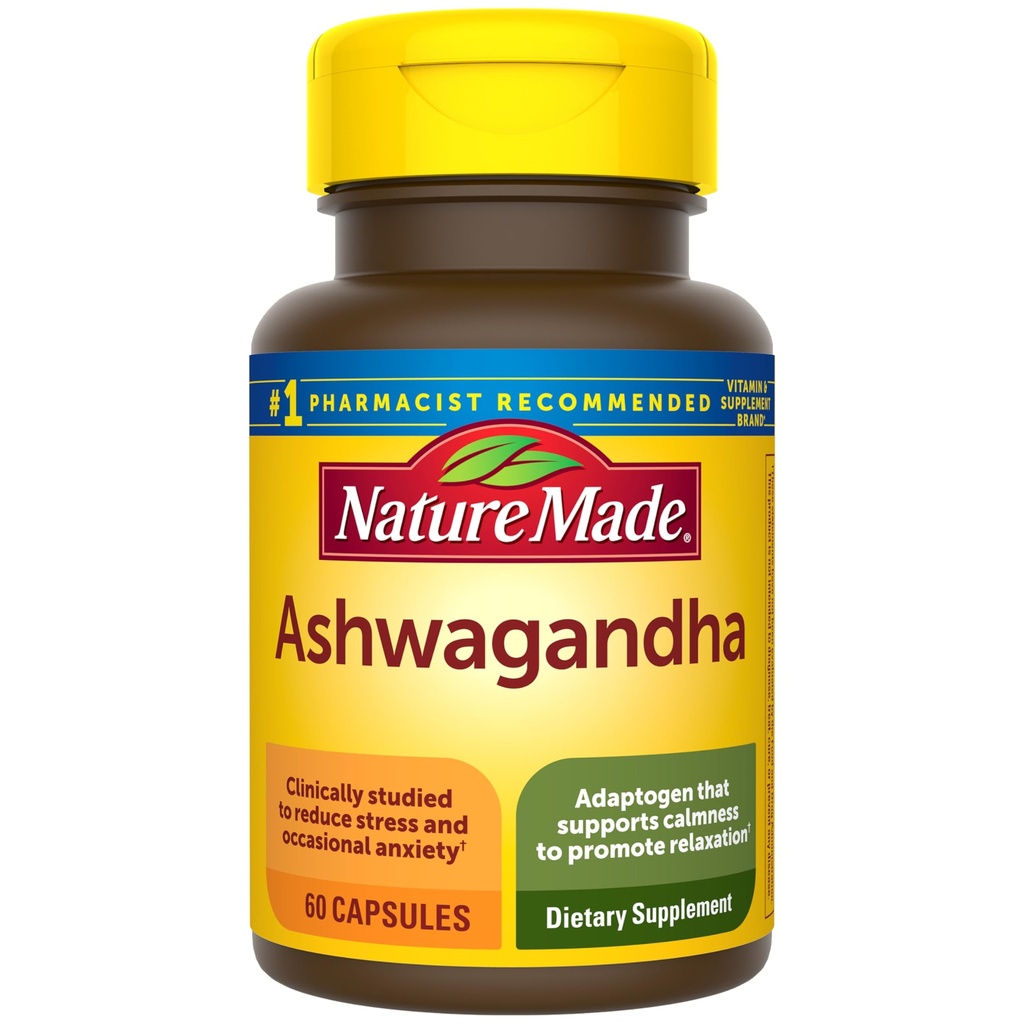 הטבע עשה Ashwagandha קפסולות 125 מ"ג לתמיכה בלחץ, 60 קפסולות, 60 יום אספקה