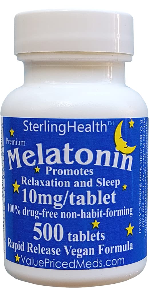 Melatonin 500 לספור 10mg Quick Dissolve טבעוני כוח סופר