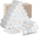 Treela 100 Rolls Gauze Bandage, 4 ב X 5 יארדs, אלסטיאל בנדז אנשים לארוז Sterile non-BT First Aid Pads Medical Breathable Gauze Roll Wrap for Safety Wounding Caring and Supplies