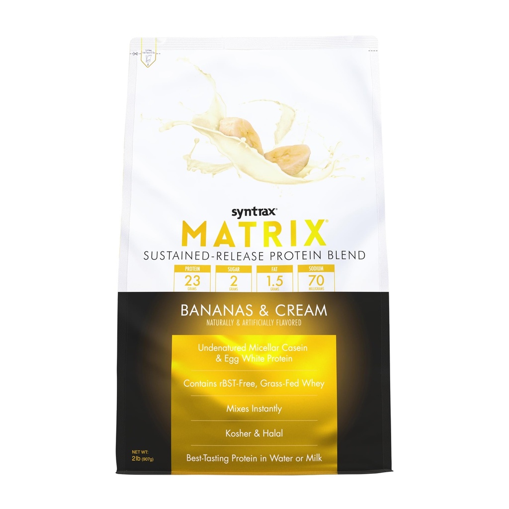 Syntrax Nutrition Matrix - Sustained-Release חלבונים, בננות ו Cream 2 lbs.