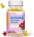 ברברין עם Ceylon Cinnamon Gummies, High Potency Berberine HCI תוסף, Immune Health Support, 60 מנגו פלמורד חניכיים