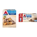Atkins Karamel שוקולד Nut Roll חטיף, חטיף חלבונים, גבוה בסיבים, 2g סוכר, 16 Count & Milk Chocolate Delight Shake, 15g חלבון, נמוך Glycemic