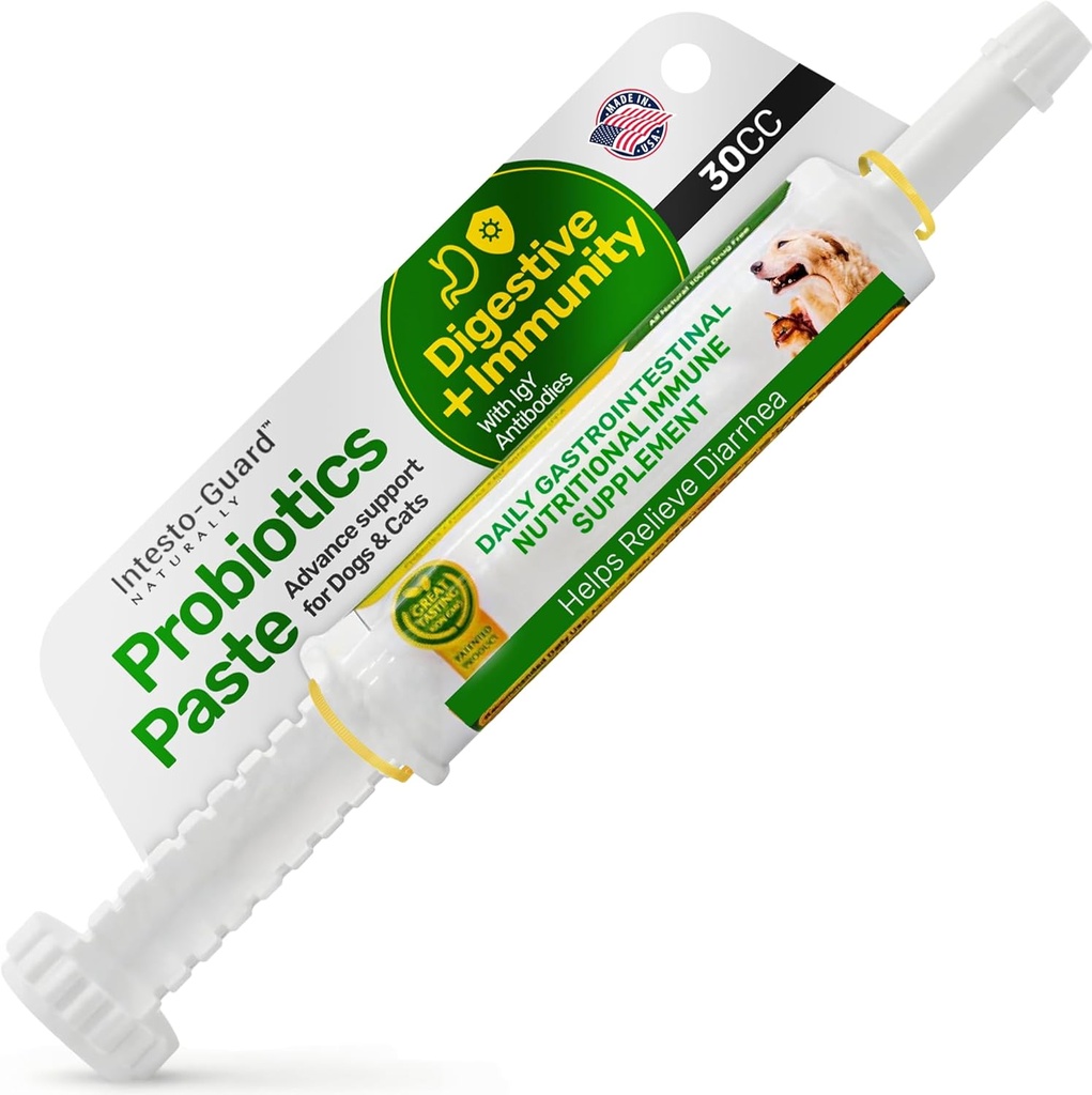 Probiotics Paste for Dogs Prebiotic for Canine, Gut Support, & Imm Boost, All Natural with 1 מיליארד ל-ML כולל (MOS)+ Beta Glucans + D-Mannose, No Animal by-Products - 30ML Single Tube