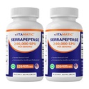 Vitamatic Serrapeptase 240,000 משרתי SPU, 120 קפסולות משוחררות - Enteric Coated - Non-GMO-מיוצר בארה"ב (120 Count)