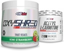 EHP Labs Shred + Acetyl Bundle - Oxyshred Thermogenic טרום עבודה אבקה & Shredding תוסף - Acetyl L-Carnitine - תומך אנרגיה טבעית, איידס מטאבוליזם, ותפקוד המוח בריא