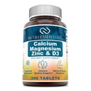 Calcium Magnesium Zinc + ויטמין D3 טבליות - מקדם עצמות חזקות ושיניים, תמיכה בתפקוד עצבי ושרירים* (300 הרוזן)