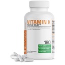 ויטמין K Triple Play (Vitamin K2 MK7 / ויטמין K2 MK4 / ויטמין K1) תוסף ויטמין C, 180 קפסולות
