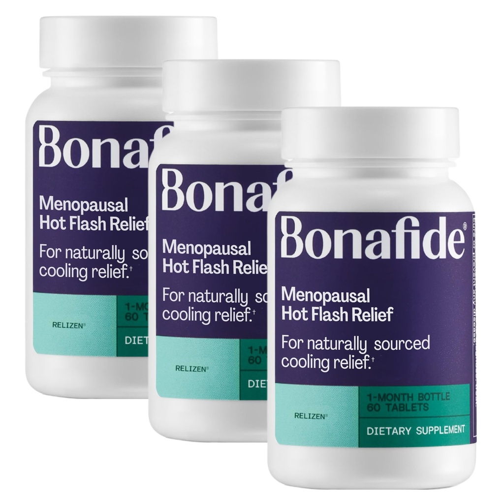 לקט ספרים מאת Bonafide סיוע מ- Menopausal Hot Flashes & Night Sweats - 3 Monteh Supply (180 טבליות)