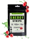 Energy Strips - 50 מ"ג של Caffiene - קולט במהירות 100% כל פורמולה טבעית - Cranberry Flavor - 30 Strips - 30 Strips