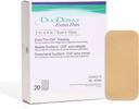 ConvaTec DuoDERM תוספת שליטה מהירה גל פורמולה 2 "x4" hydrocolloid Sterile Adhesive Dressing for Superficial Wounds, Low פריצה, ללא תשלום, חסיני מים, Rectangle, Beige, 20ct Box