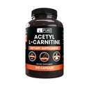 רכיבים מקוריים טהורים של Acetyl L-Carnitine (365 קפסולות) No Magnesium Or Rice Fillers, Always Pure, Lab מאומת