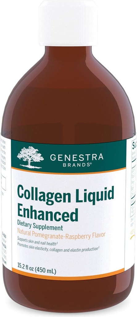 Genestra Brands Collagen Liquid Enhanced - Biotin, Collagen & Zinc תוסף - 45 משרתים