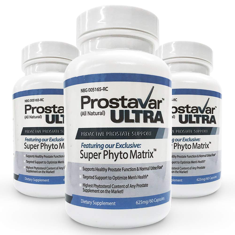3 בקבוק חדש שיפור מ Maker של Prostavar Ultra Prostate תמיכה 600 מ"ג 90% Beta-Sitosterol & 320 מ"ג ראה את Palmetto + Grape Seed לחלץ