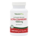 NaturesPlus Ultra Cranberry, Sustained לשחרר - 1000 מ"ג, 120 טבליות - עם ויטמין C - Vegetarian, Gluten חינם - 60 משרתים