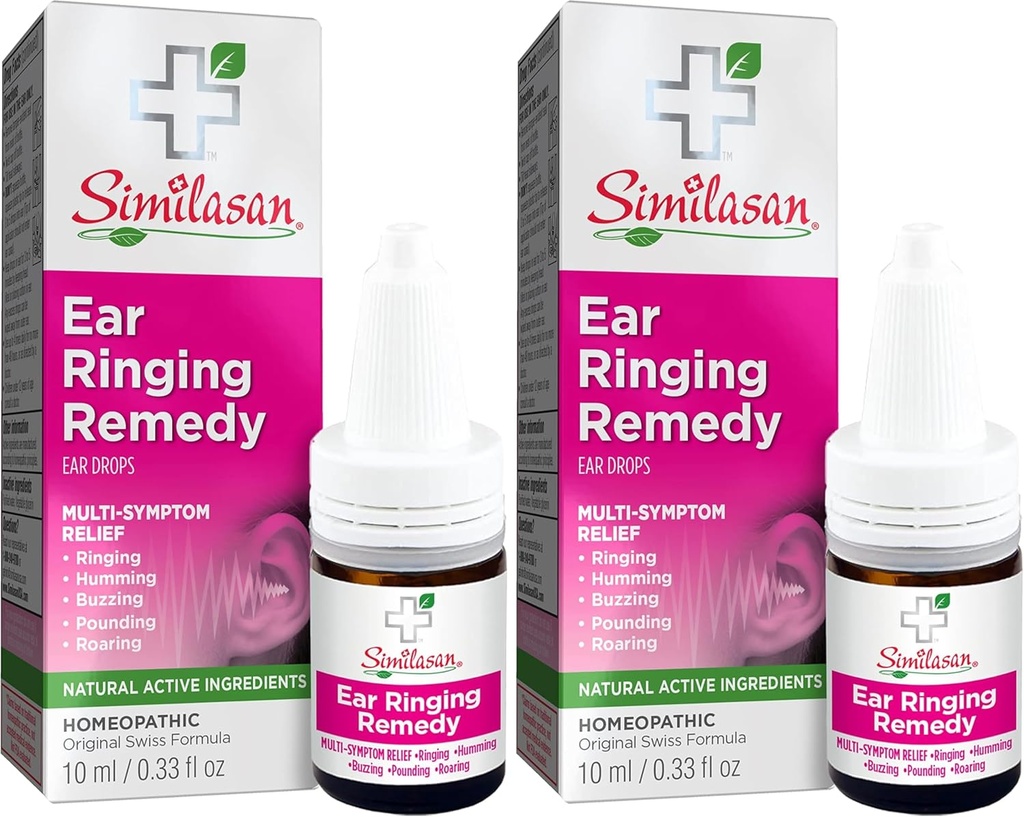 Similasan אוזניים Ringing Remedy Drops 0.33 Ounce, עבור זמני Multi-Symptom הקלה מ Noise in the Ears, Ringing Ears, Buzzing אוזניים, Roaring אוזניים, Humming אוזניים, וצלילים אחרים באוזניים.