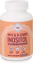 Myo-Inositol & D-Chiro Inositol תוספת בקבוק (60 קפסולות) 40:1 Ratio קפסולת עבור Ovarian תמיכה Myo-Inositol 1000mg & D-Chiro 25mg Inositol כמוסות w / Caronositol - Daily Inositol לנשים