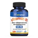 120 קפסולות של ויטמין B1, המספקות 500 מ"ג של Benfotiamine, והוא non-GMO, טבעוני וגלוטן חינם