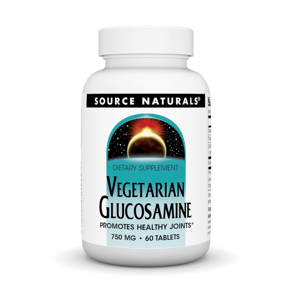 מקור Naturals Vegetarian Glucosamine, מקדם מפרקים בריאים *, 750 מ"ג - 60 טבליות