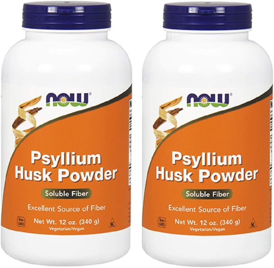 Now Foods Psyllium Husk אבקת 12 אוונס (Pack of 2)
