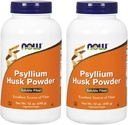 Now Foods Psyllium Husk אבקת 12 אוונס (Pack of 2)