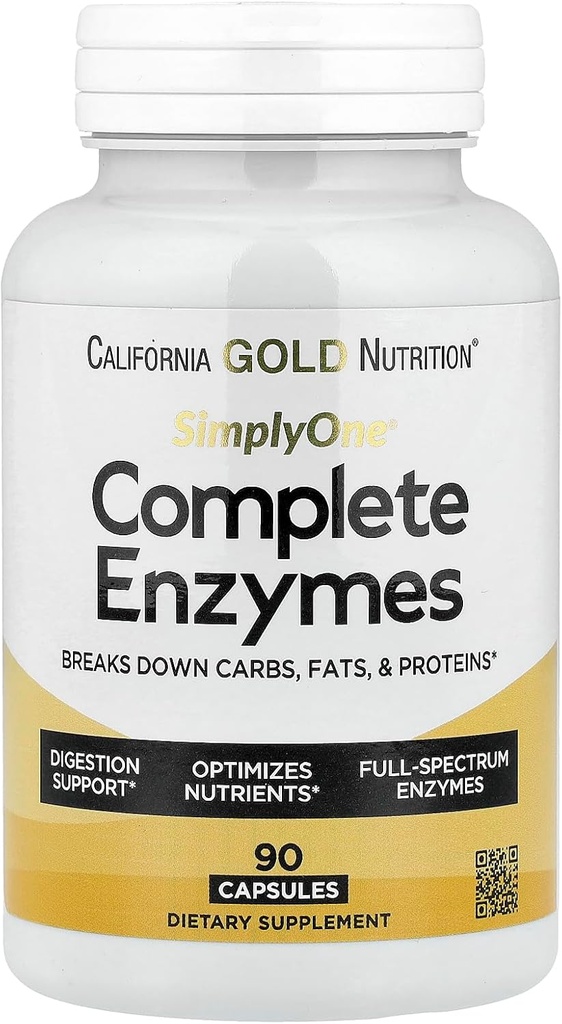 SuperNutrition Just One Complete Enzyme Spectrum, Digest Support, Packaging May Vary, 90 Count, 10033739001243