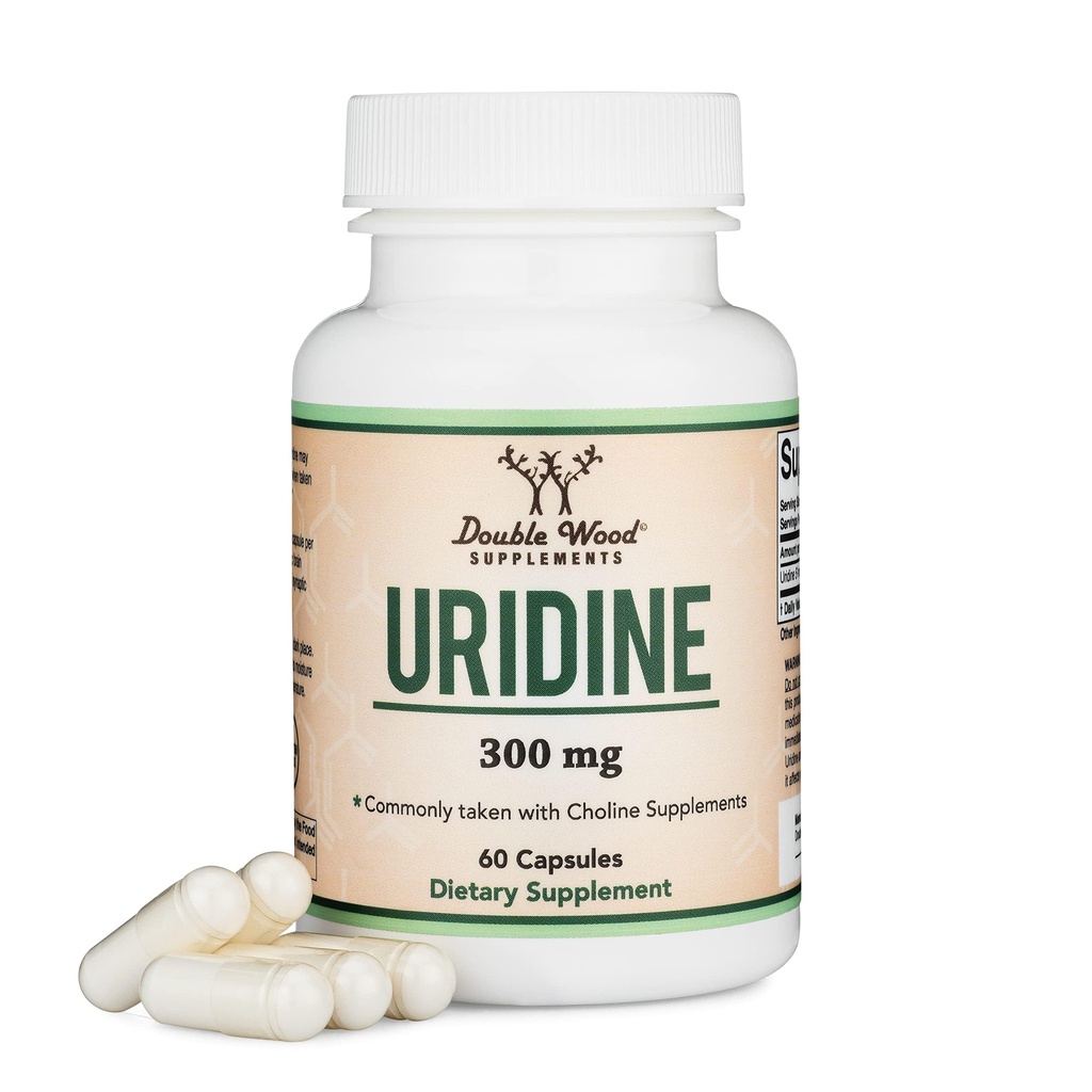 אורידין מונופט - צד שלישי נבדק (Choline Enhancer, Beginner Nootropic) (300 מ"ג, 60 קפסולות) Synergy with Alpha GPC Choline for Brain Health and Memory by Double Wood