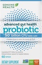 Genuine Health Probiotics, 50 מיליארד CFU, Daily Care, 15 Diverse Strains, Soy Free, Gluten Free, Vegan Delayed-Release קפסולות לבריאות מתקדמת (60 Count)