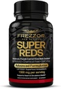 FREZZOR Super Reds כמוסות עם UAF1000+, All-Natural New Zealand Red Superfood Energy, Essential Red פירות Veggies & Beets, Antioxidants, Enzymes, Energy Supplements, 90 קפסולות, 1 בקבוק