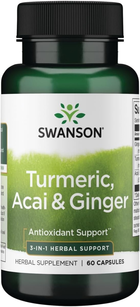 Swanson Full Spectrum Turmeric Acai & Joker 60 קפסולות