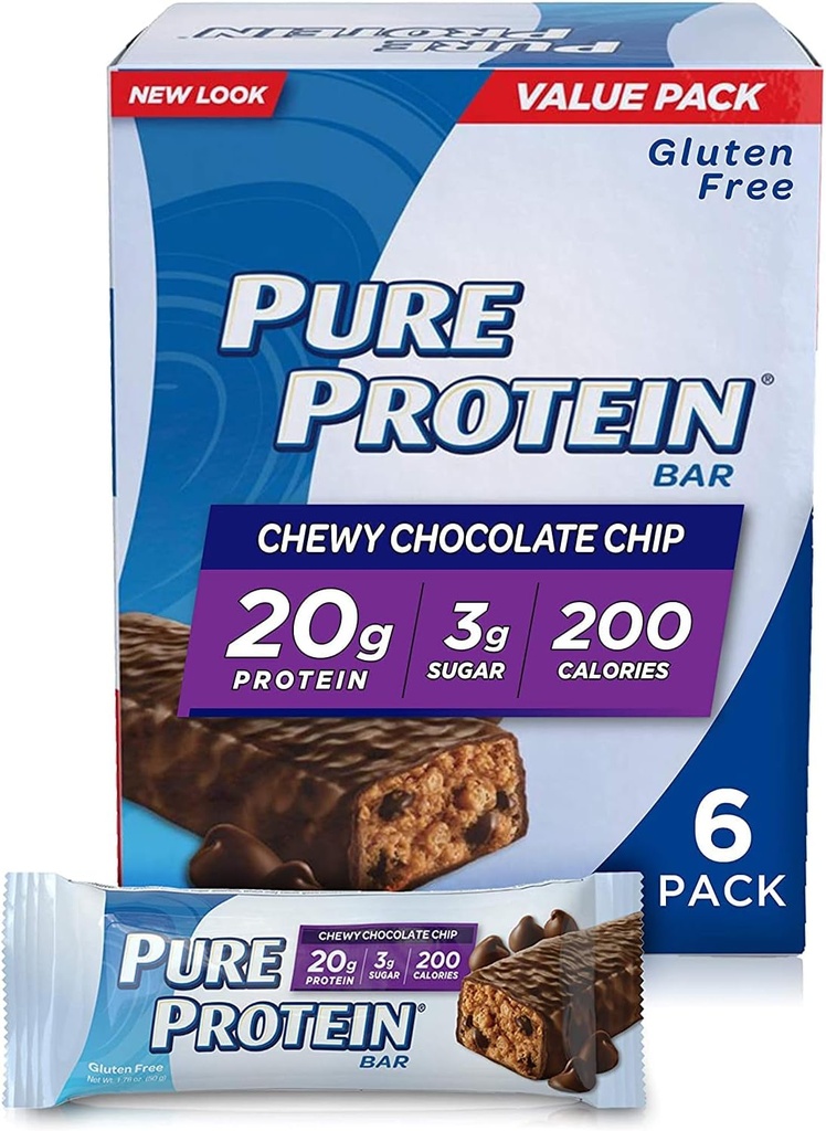 חלבון טהור Chewy Chocolate Chip, 50 גרם, 6 ספירה Multipack