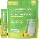 Venture Pal Sugar Free Electrolyte אבקת Packets - נוזל יומי הרביעי לשתות לערבב עבור הידרה מהירה & Party Recovery | 5 ויטמינים ו 7 אלקטרוליטים