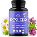 Sleep Aid תוסף - Melatonin Free Formula with Magnesium, ולריאן, Chamomile, Apigenin, Helps Restful Sleep and hipation, No Grogginess Sleep Pills