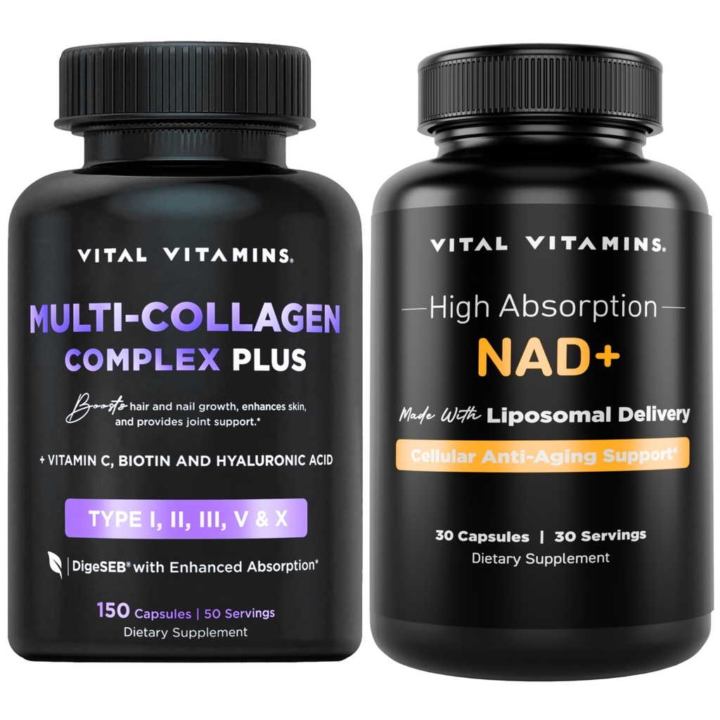 ויטאל ויטמינים Multi Collagen Complex Plus + NAD+ תוספת