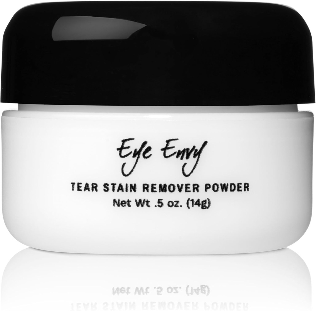 עין Envy Tear Stain Remover אבקה לכלבים וחתולים. 100% טבעי, בטוח, החל סביב העיניים. Absorbs ו-Breakels. שמור על שטח יבש. מתייחס הגורם של סטינג. מיוצר בארצות הברית (.5 oz)